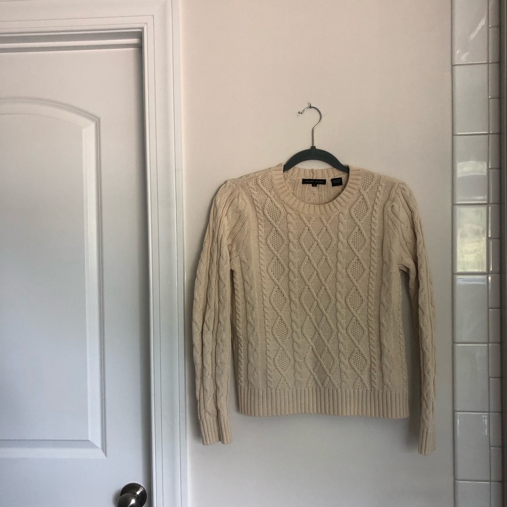 Jeanne Pierre Cream Sweater, size Small